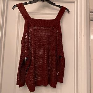 Wine color cold should strap tunic